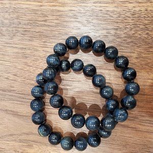 Pair of black bracelets